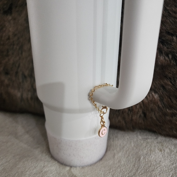 C pink Alphabet Letter Charm Accessories Stanley Cup ID Name Initial Let… - Picture 7 of 11